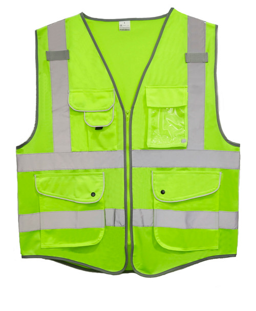 Safety Vest Fluorescent Green - Large - front